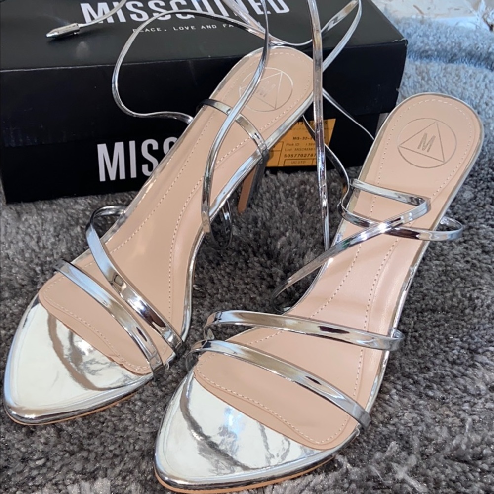 Missguided Ankle Wrap High Heels